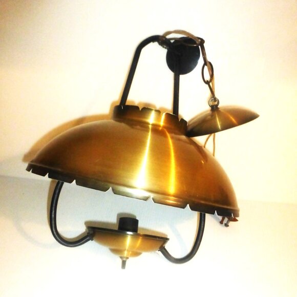 bsm COPPER LIGHT FIXTURE Hanging Light Fixture Vintage Hanging Light Copper Lamp - Picture 1 of 16